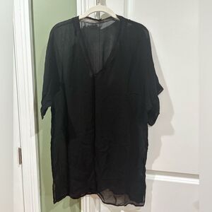 Blank London Sheer V-Neck Tunic Cover-Up